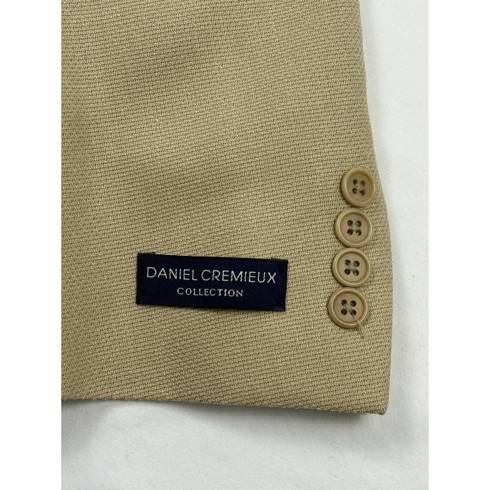 NWT Daniel Cremieux Collections Tan Birdseye Silk/Wool Blazer 46L USA Union Made - Picture 14 of 16